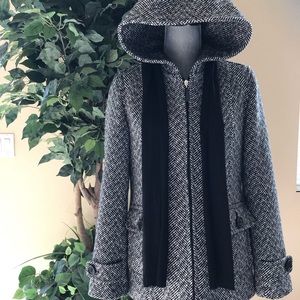 Giacca Wool Blend Casual Coat with Hood!